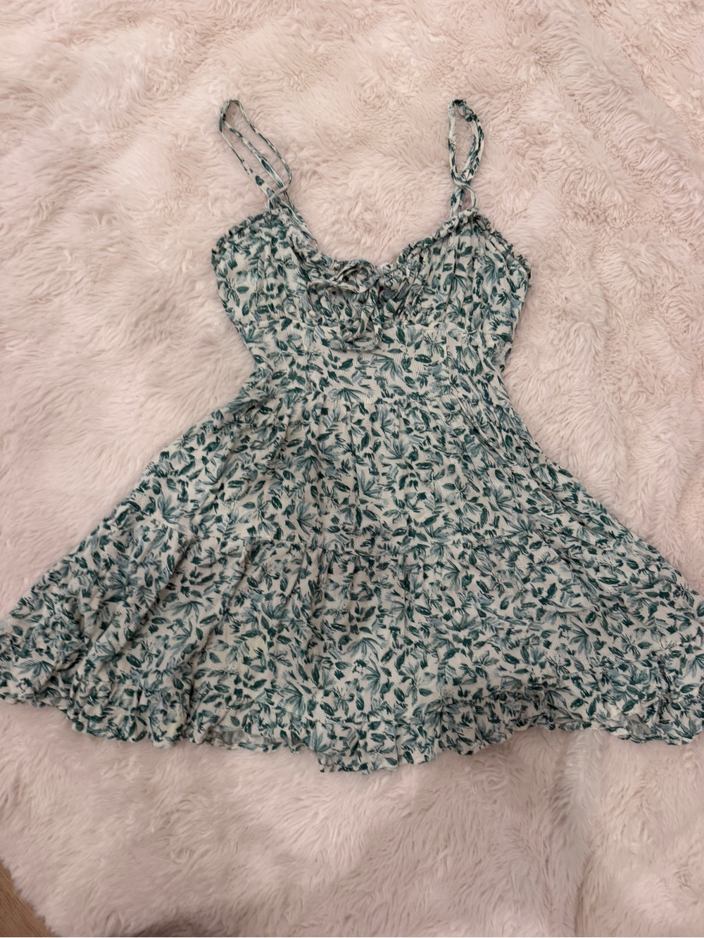 Skylar + Madison Mint Green Floral Ruffle Sundress